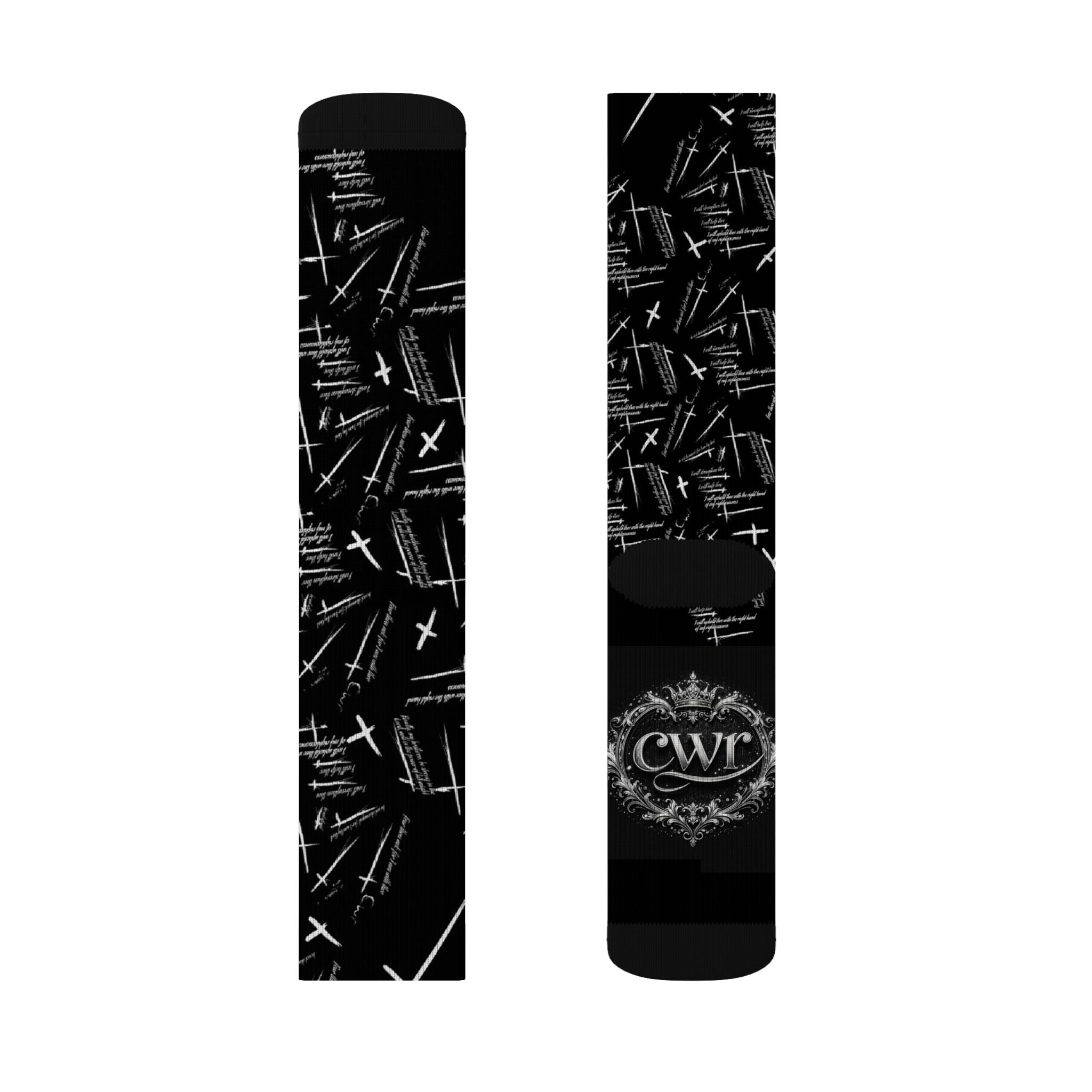 Scripture Sublimation Socks — Faith-Inspired Scripture Socks