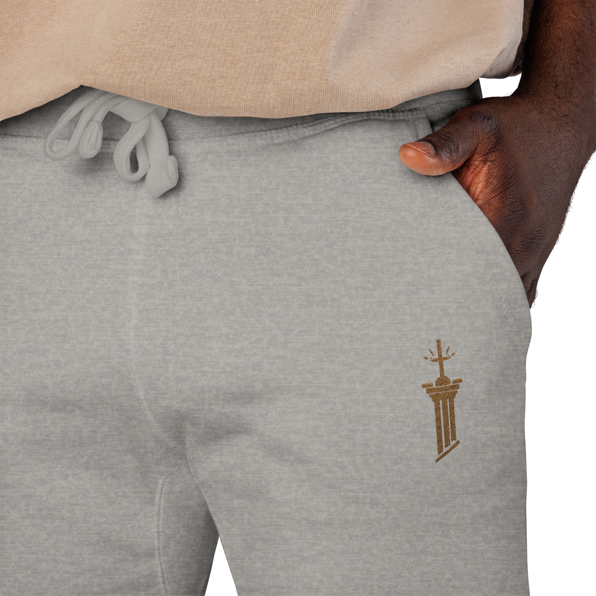 Pillar of Strength Embroidered Sweatpants — Church & Gym Fleece