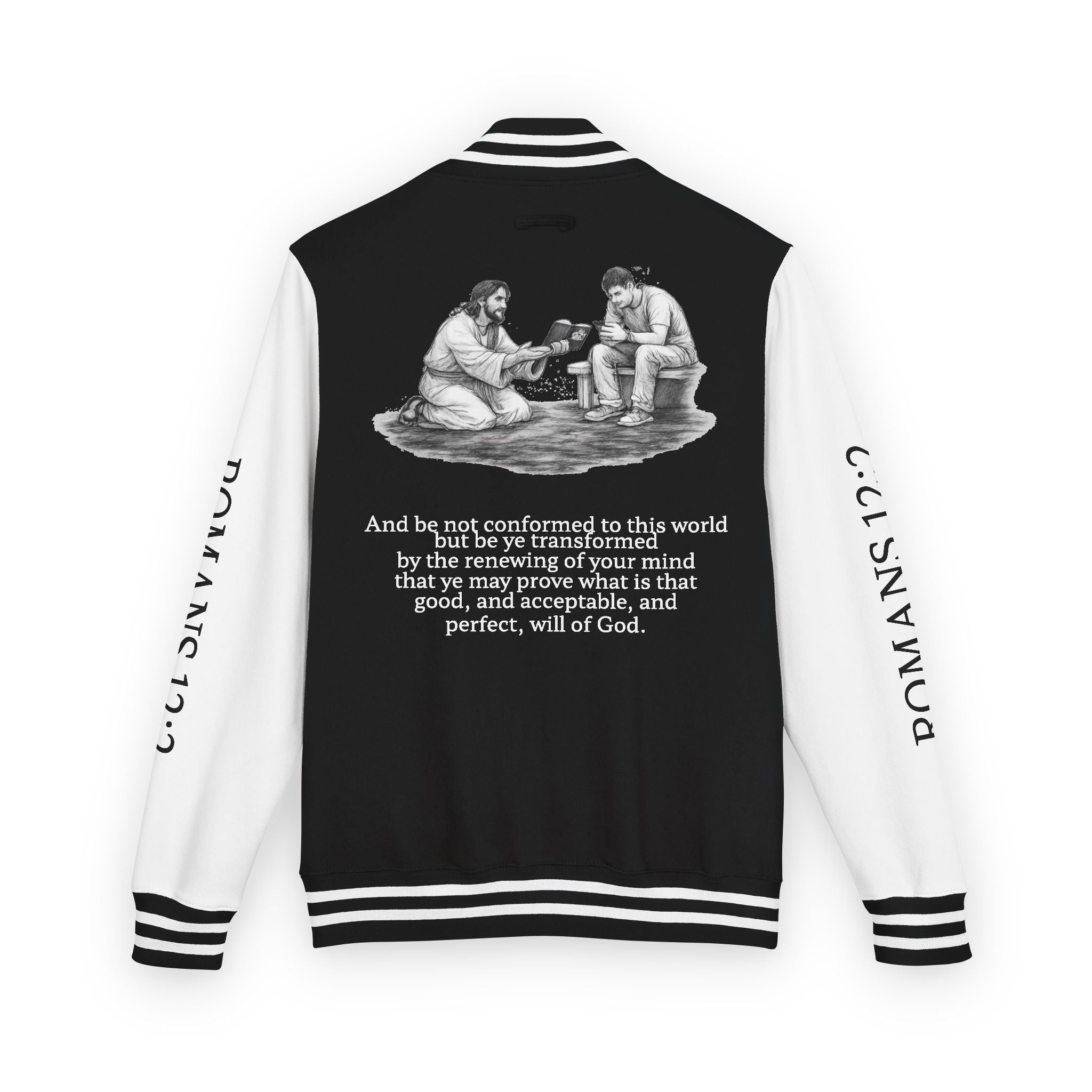 Letterman Jacket — "Be Not Conformed to This World" Inspirational Varsity Jacket