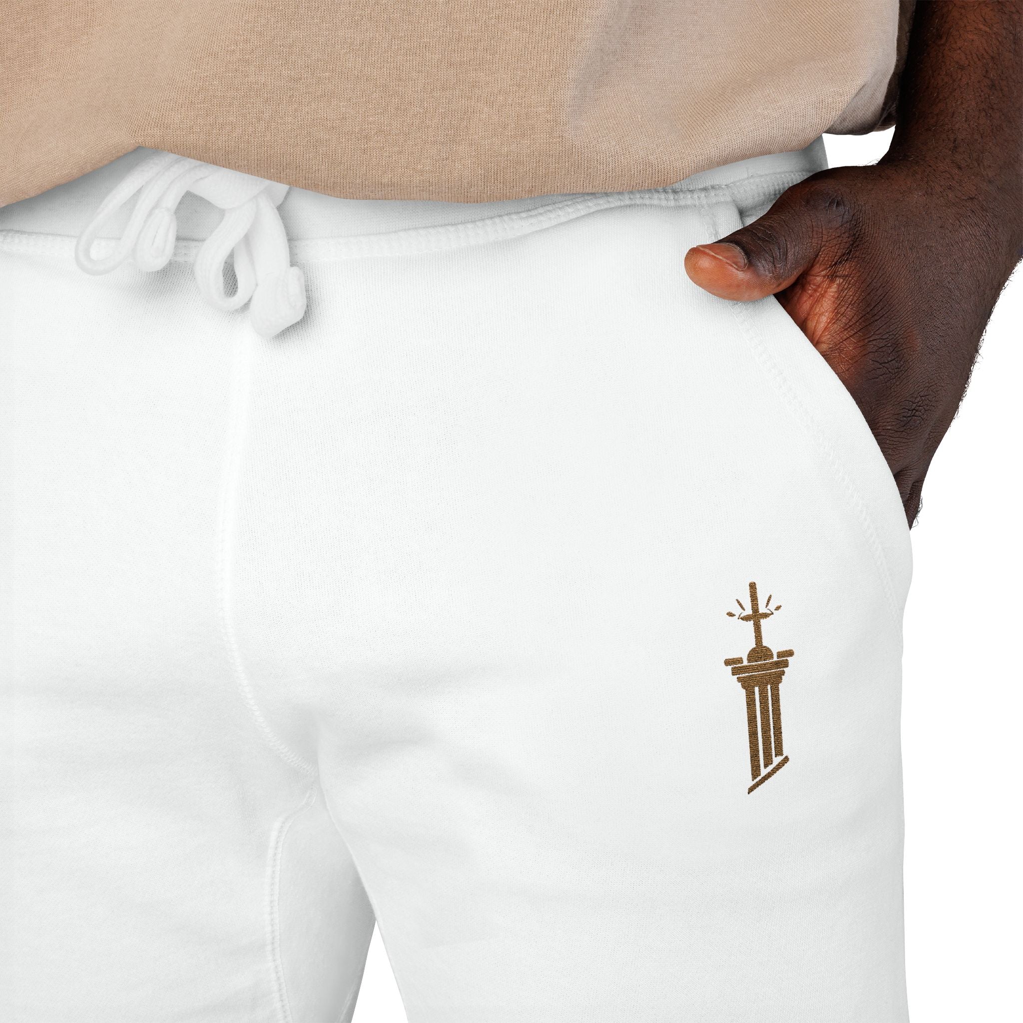 Pillar of Strength Embroidered Sweatpants — Church & Gym Fleece