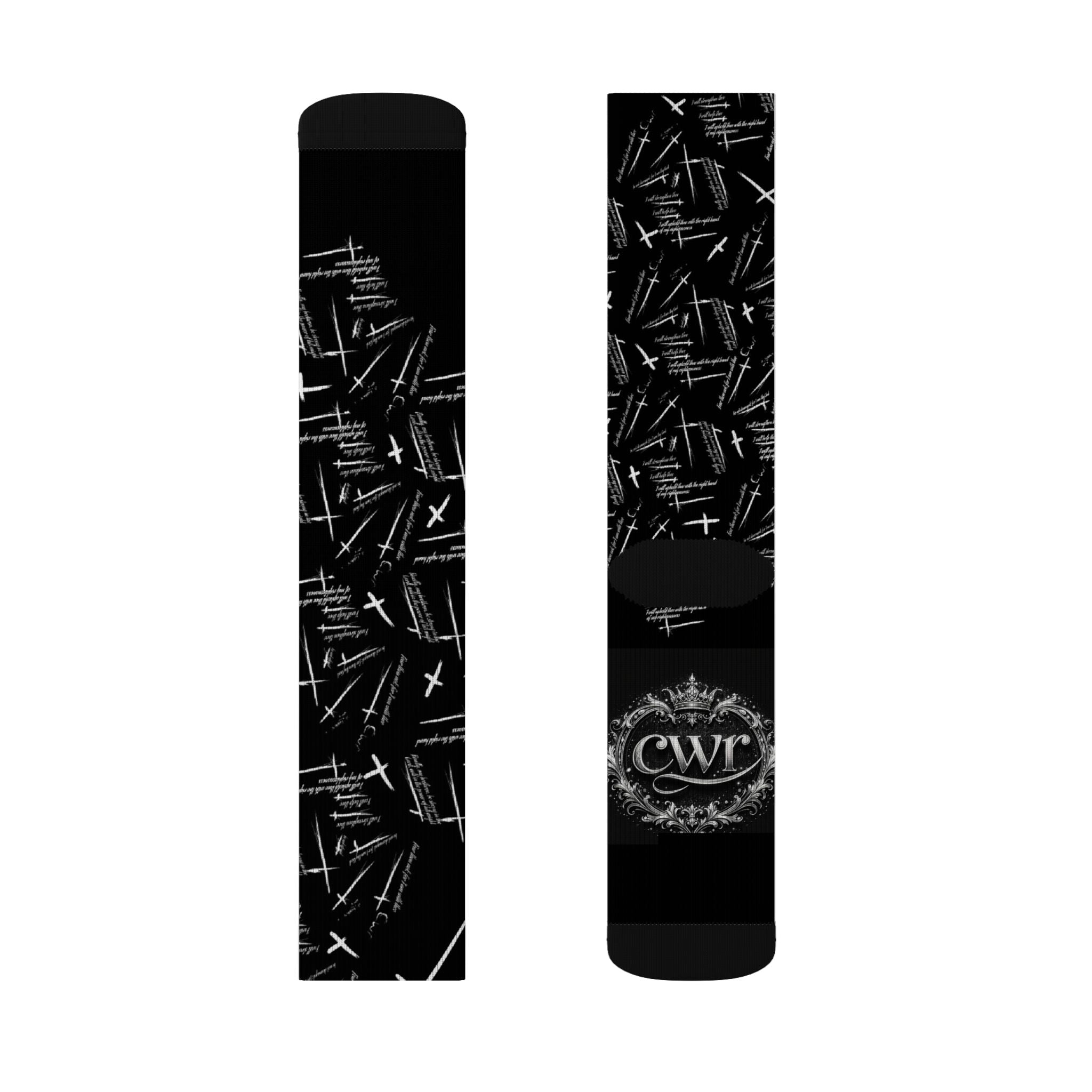 Scripture Sublimation Socks — Faith-Inspired Scripture Socks