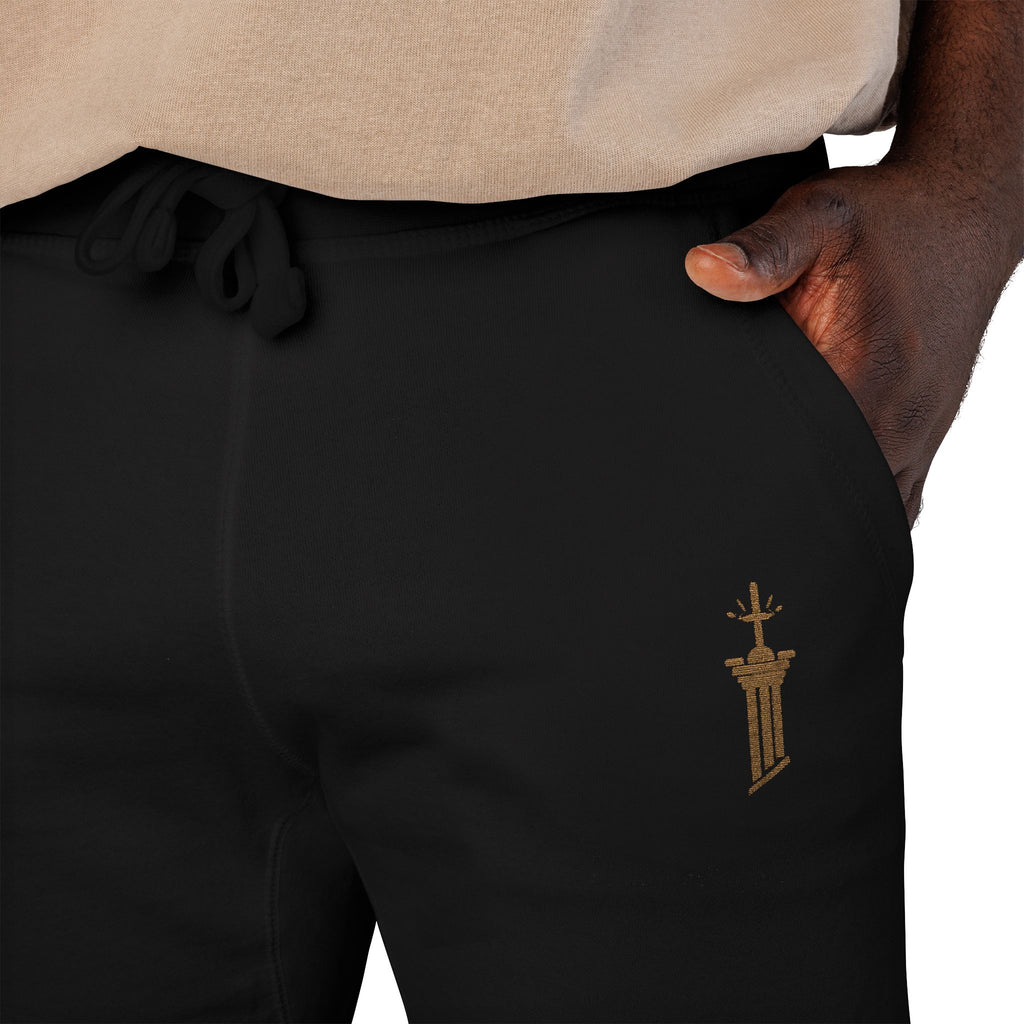 Pillar of Strength Embroidered Sweatpants — Church & Gym Fleece